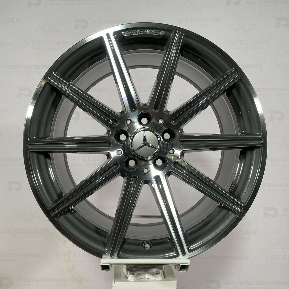 Originale 19 Zoll AMG Mercedes E-Klasse E63s Performance Alufelgen Felgen Leichtmetallfelgen Mercedes Tremolit mit CNC gedrehter Front (weitere Farben möglich)