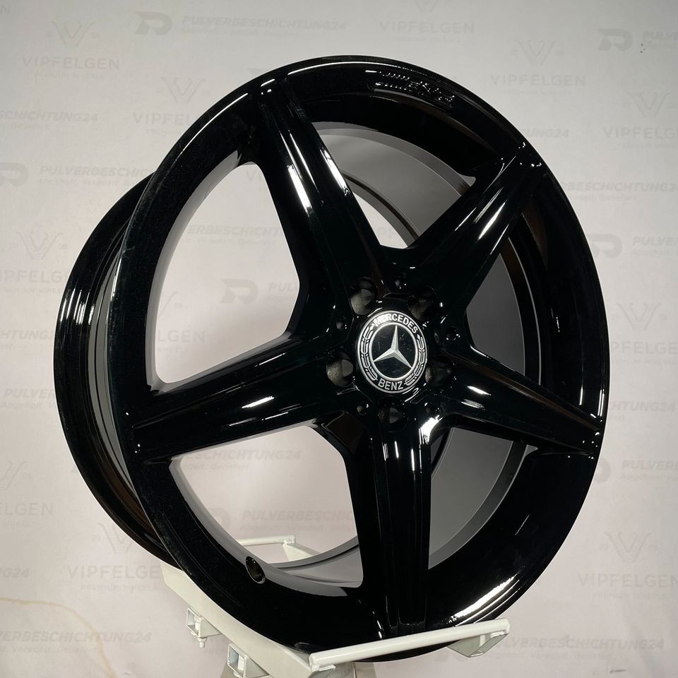 Originale 18 Zoll Mercedes W205 C205 AMG Alufelgen Felgen Leichtmetallfelgen schwarz glänzend (weitere Farben möglich)