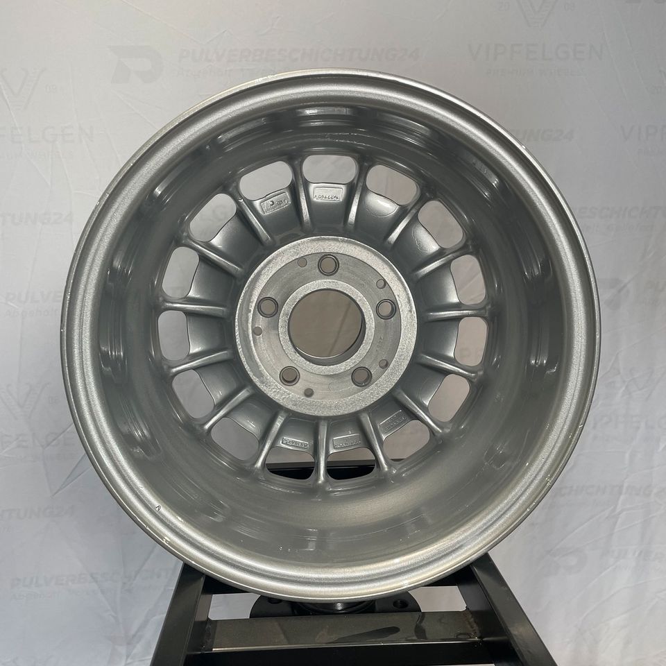 Originale 14 Zoll Mercedes R107 R108 C107 C108 Barock Alufelgen Felgen Leichtmetallfelgen Silber (weitere Farben möglich) 