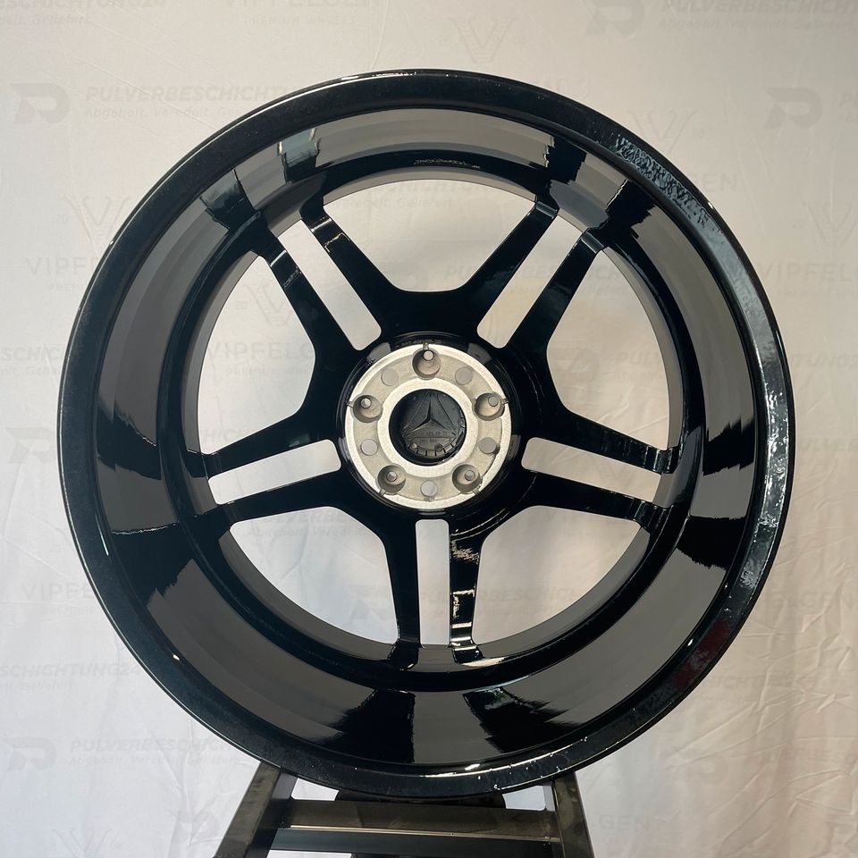 Originale 19 Zoll Mercedes SL 55 63 65 AMG R230 Schmiede-Alufelgen Felgen Leichtmetallfelgenschwarz mit glanzgedrehter Front (weitere Farben möglich) 
