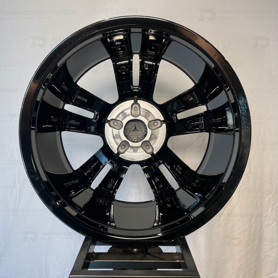 Originale 19 Zoll Mercedes V-Klasse W639 Vito Viano Alufelgen Felgen Leichtmetallfelgen schwarz mit glanzgedrehter Front (weitere Farben möglich)