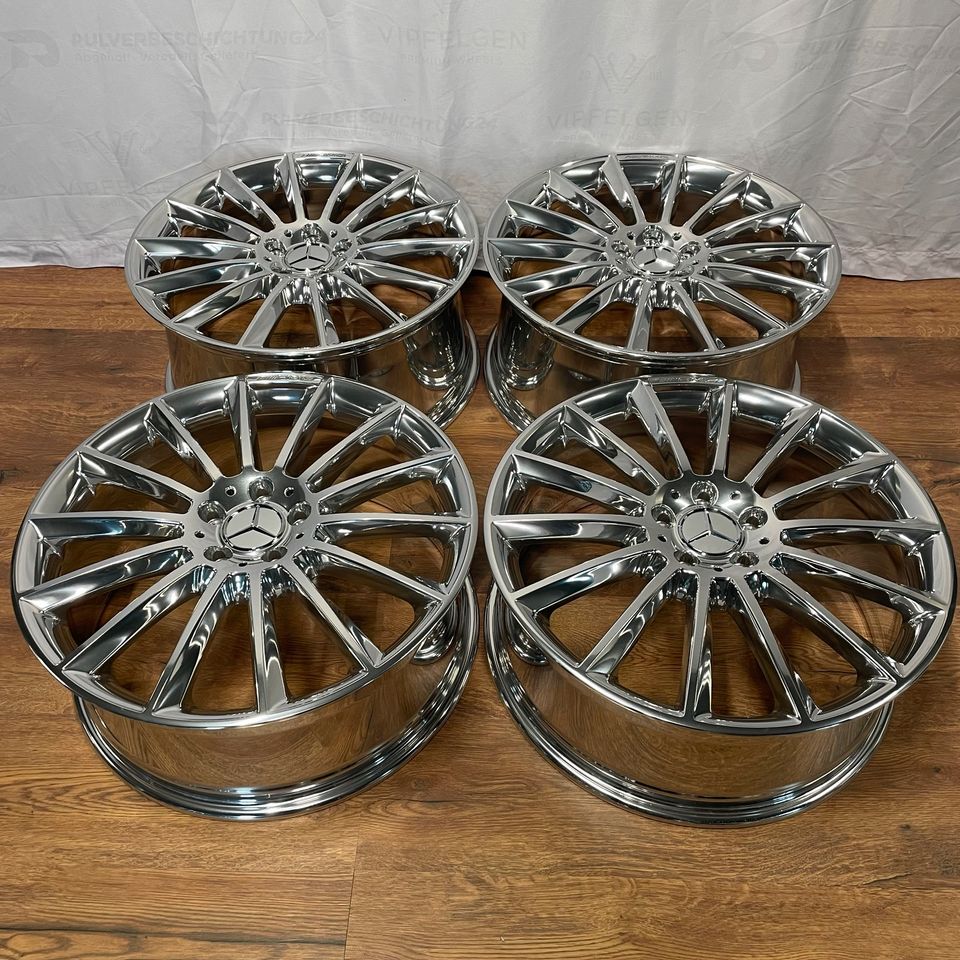 Originale 19 Zoll Mercedes W205 C205 AMG Turbinen Alufelgen Felgen Leichtmetallfelgen hochglanzverdichtet 