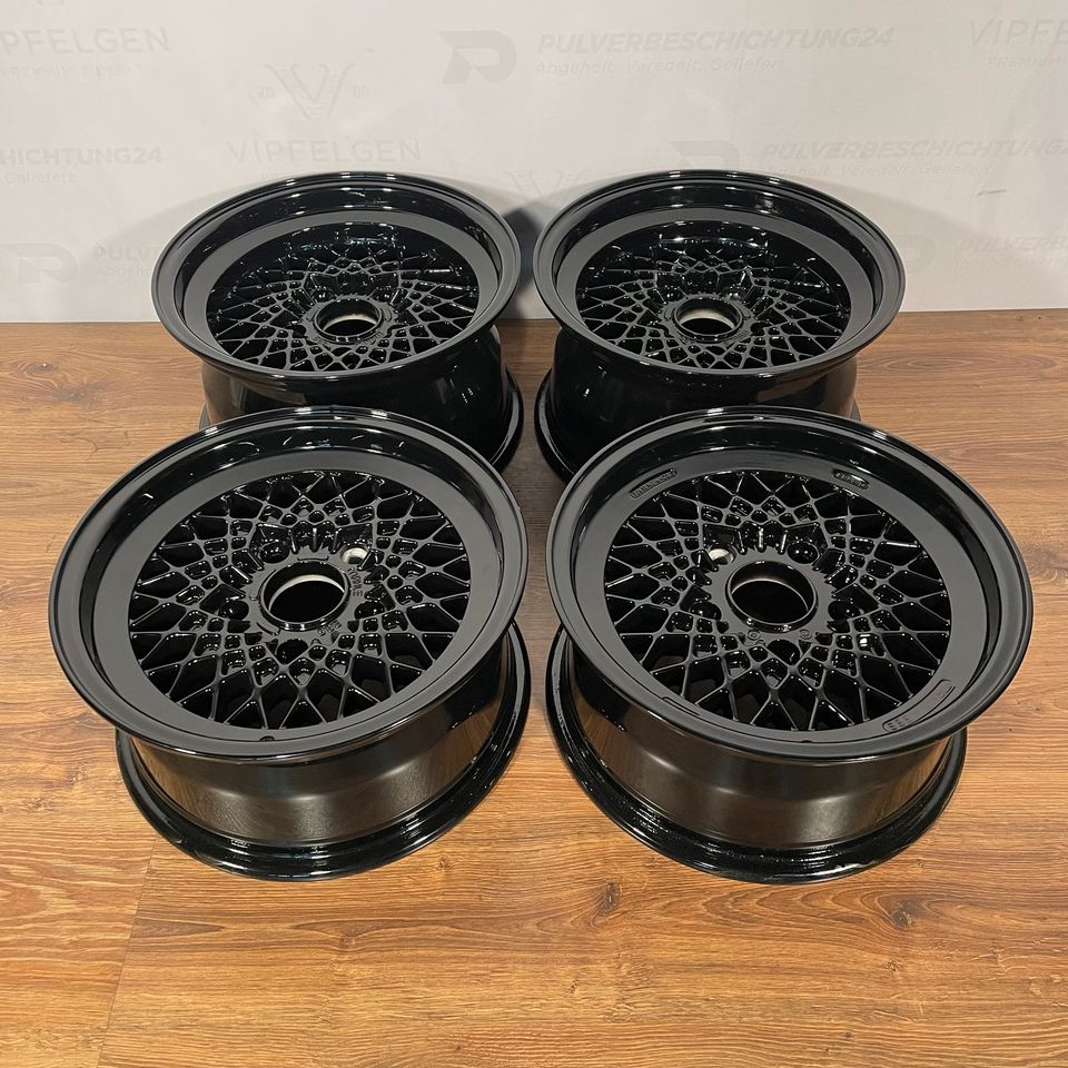 Originale 15 Zoll BBS Mahle Alufelgen 5x130 Porsche 911 964 928 Felgen Leichtmetallfelgen schwarz glänzend (weitere Farben möglich)