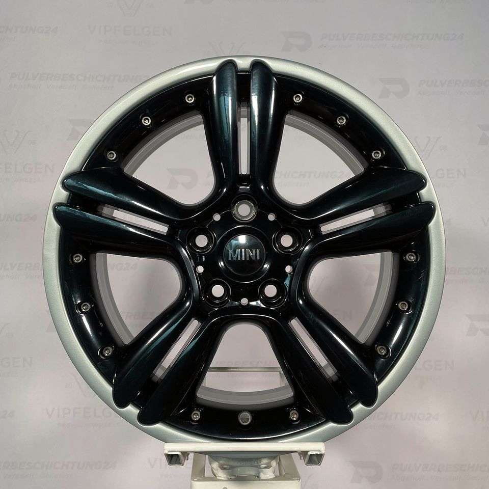 Originale 18 Zoll Mini R60 Countryman R61 Paceman R127 Alufelgen Leichtmetallfelgen schwarz glänzend + silberner Rand (andere Farben möglich)