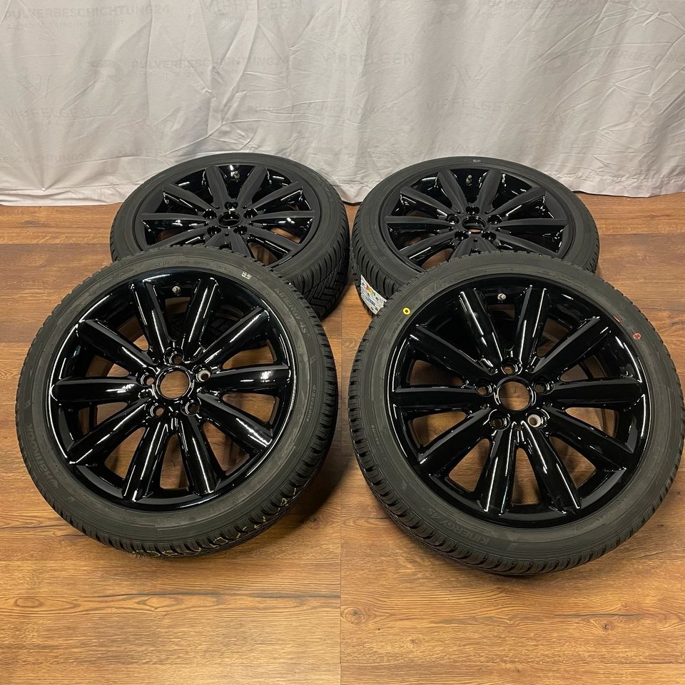 Originale 17 Zoll Mini F55 Cosmos Spoke 499 Alufelgen Ganzjahresreifen Felgen Leichtmetallfelgen schwarz glänzend (weitere Farben möglich)