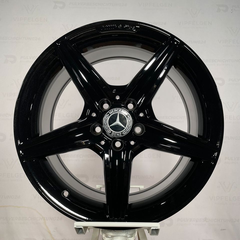 Originale 18 Zoll Mercedes W205 C205 AMG Alufelgen Felgen Leichtmetallfelgen schwarz glänzend (weitere Farben möglich)