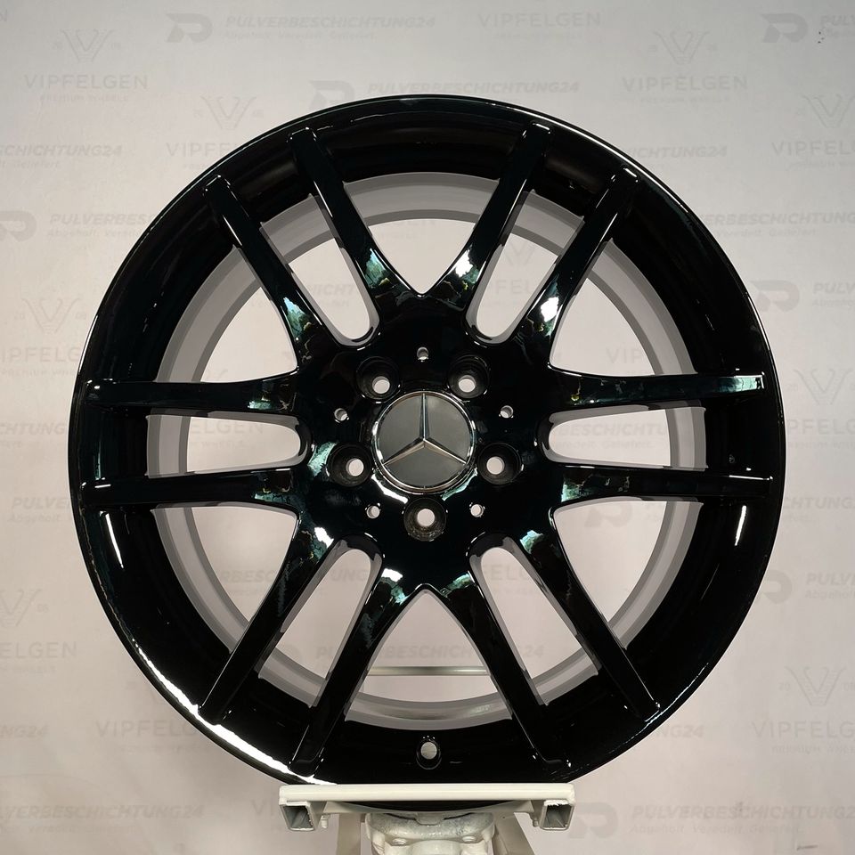 Originale 18 Zoll Mercedes SLK R171 W171 Sportpaket Alufelgen Felgen Leichtmetallfelgen schwarz glänzend mit Sommerreifen von Goodyear montiert und gewuchtet indiv. auf Kundenwunsch (weitere Farben möglich)