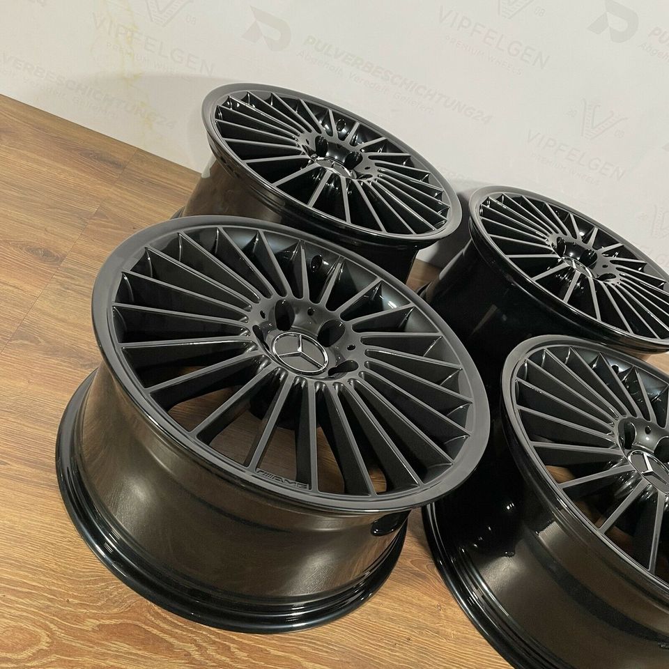 Originale 18 Zoll AMG Mercedes SL R230 Alufelgen 4 x 8,5J schwarz glänzend Alufelgen Felgen Leichtmetallfelgen (weitere Farben möglich)