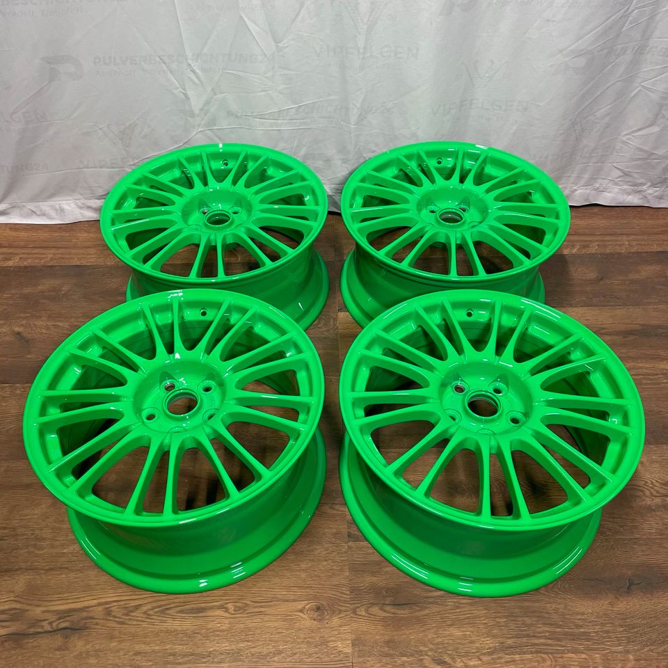 Originale 18 Zoll Subaru WRX STI Schmiede-Alufelgen 5x114,3 Felgen Leichtmetallfelgen neon grün (weitere Farben möglich)