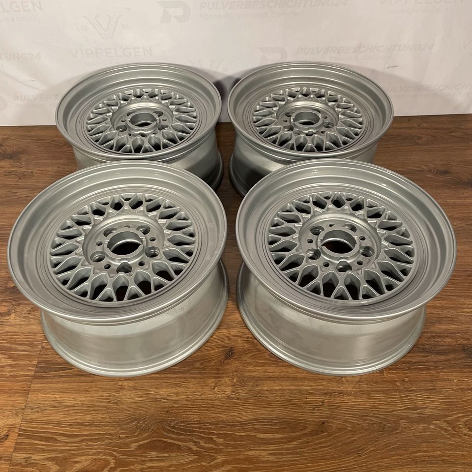 Originale BMW E24 E32 E34 TRX Styling 5 Alufelgen 1179365 195TR415 Alufelgen Felgen Leichtmetallfelgen silber glänzend (weitere Farben möglich)