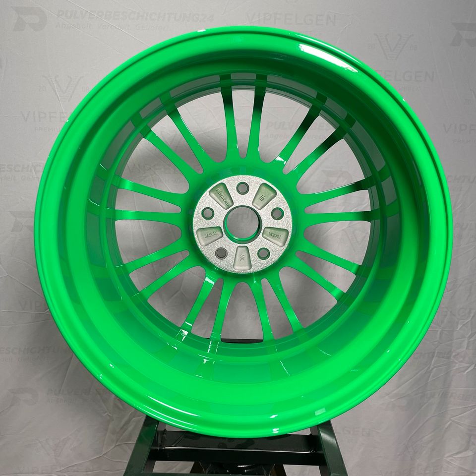 Originale 18 Zoll Subaru WRX STI Schmiede-Alufelgen 5x114,3 Felgen Leichtmetallfelgen neon grün (weitere Farben möglich)