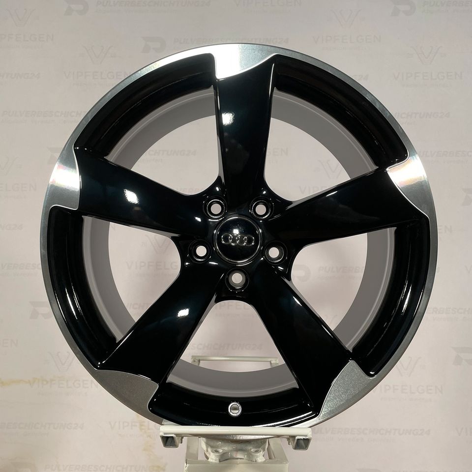 Originale 18 Zoll Audi A3 S3 8V Rotor Alufelgen 5x112 Leichtmetallfelgen Felgen schwarz glänzend glanzgedreht (weitere Farben möglich) 