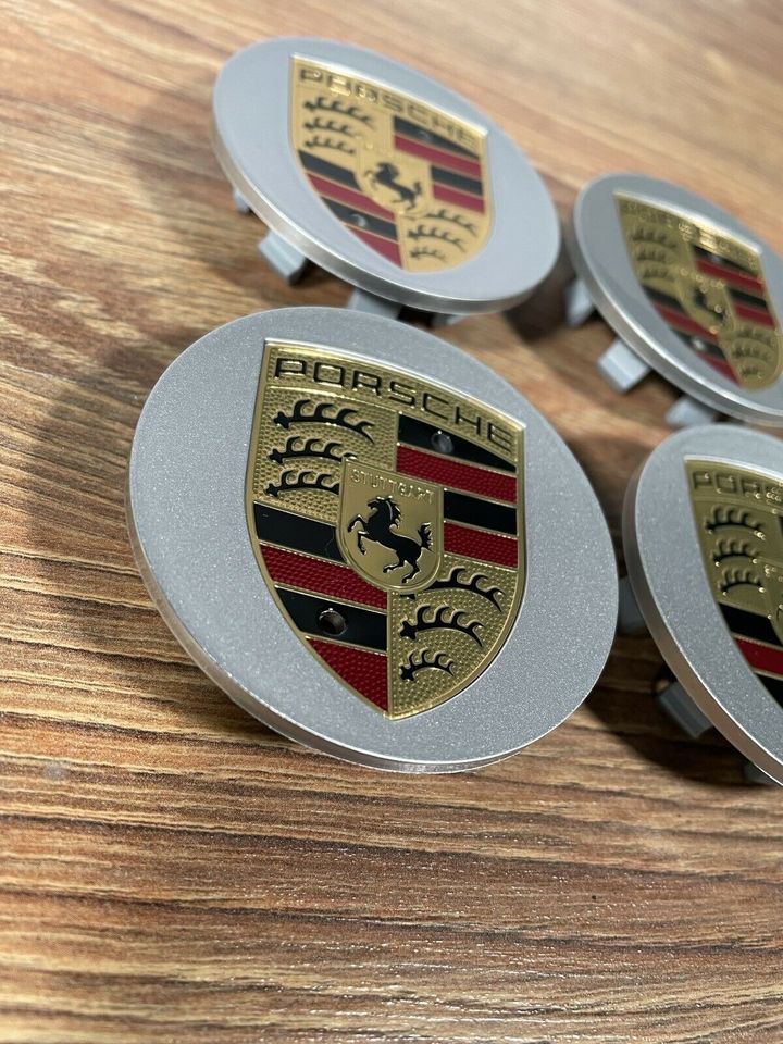 4 x originele Porsche wielnaafdeksel Velgbedekking