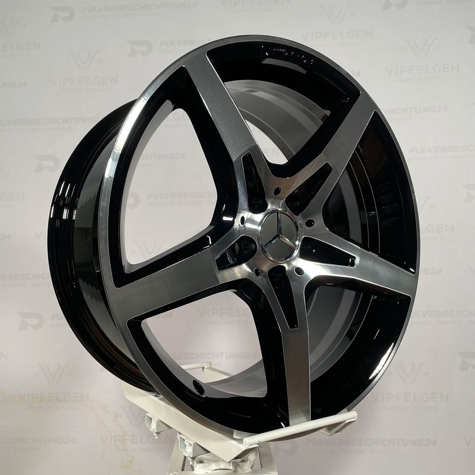 Originale 19 Zoll AMG Mercedes SL R231 W231 Alufelgen schwarz mit CNC gedrehter Front Felgen Leichtmetallfelgen (weitere Farben möglich)