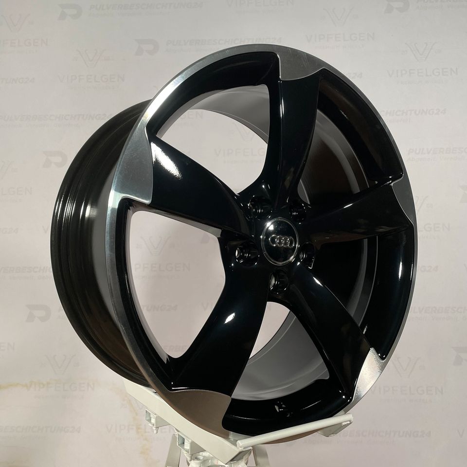 Originale 18 Zoll Audi A3 S3 8V Rotor Alufelgen 5x112 Leichtmetallfelgen Felgen schwarz glänzend glanzgedreht (weitere Farben möglich) 