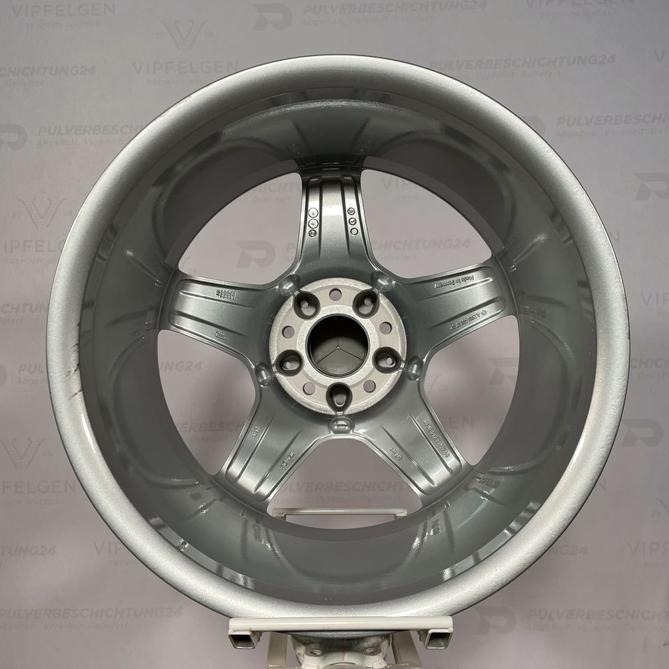 Originale 18 Zoll AMG Mercedes SLK R171 W171 Alufelgen Styling 3 Felgen Leichtmetallfelgen silber glänzend mit glanzgedrehtem Felgenbett (weitere Farben möglich)