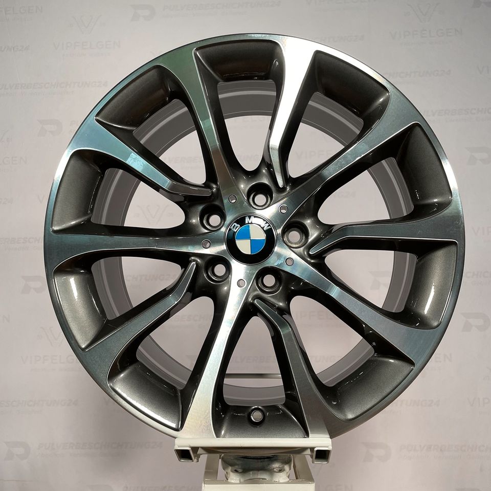 Originale 19 Zoll BMW Styling 453 Turbinenspeiche 5er F10 Leichtmetallfelgen Alufelgen Felgen anthrazit mit glanzgedrehter Front (weitere Farben möglich)