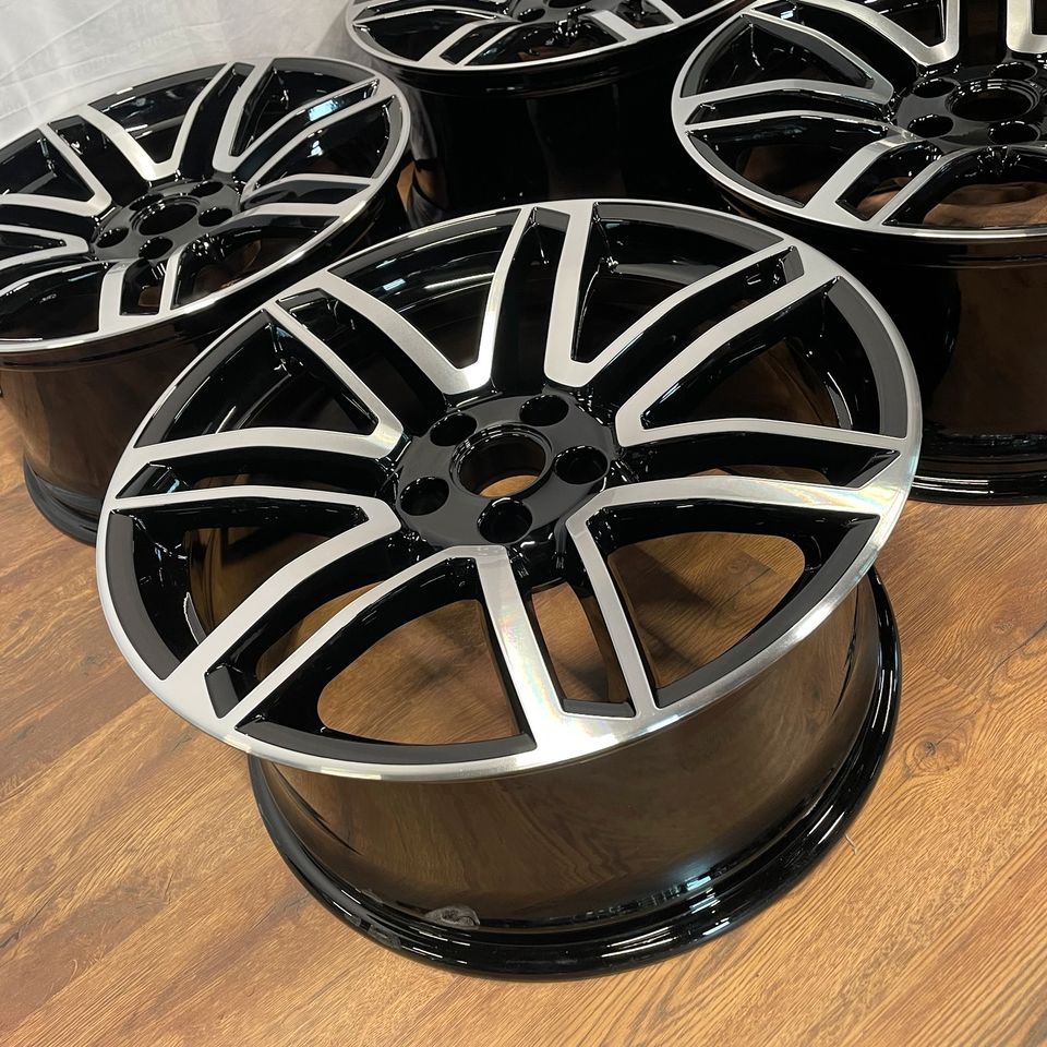 Originale 20 Zoll Audi RS6 4G C7 Concave Alufelgen Leichtmetallfelgen Felgen schwarz mit glanzgedrehter Front (weitere Farben möglich)