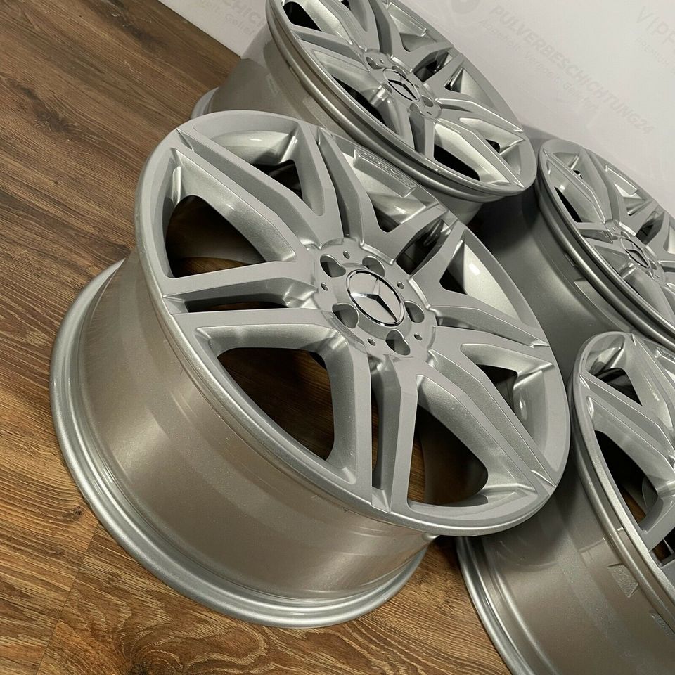 Originale 19 Zoll AMG Mercedes E-Klasse W212 Alufelgen 8,5J + 9,5J Felgen Leichtmetallfelgen silber glänzend (weitere Farben möglich)