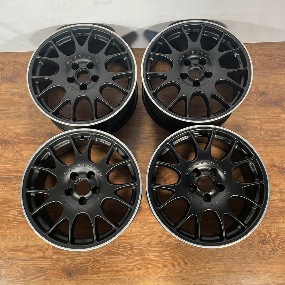 Originale 18 Zoll BBS CH013 Motorsport Alufelgen 8x18 ET38 5x114.3 Schwarz matt mit silbernen Rand (weitere Farben möglich)