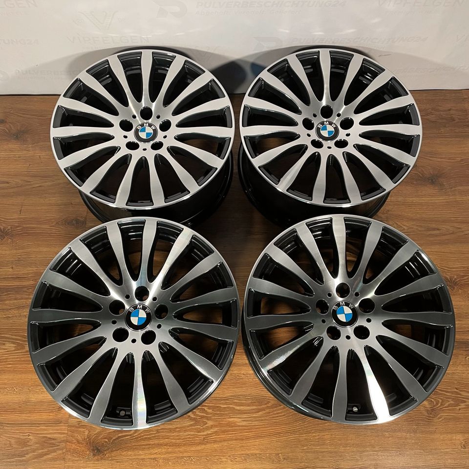 Originale 19 Zoll BMW 5er E60 Styling 190 Radialspeiche Alufelgen Felgen Leichtmetallfelgen anthrazit mit glanzgedrehter Front (weitere Farben möglich)