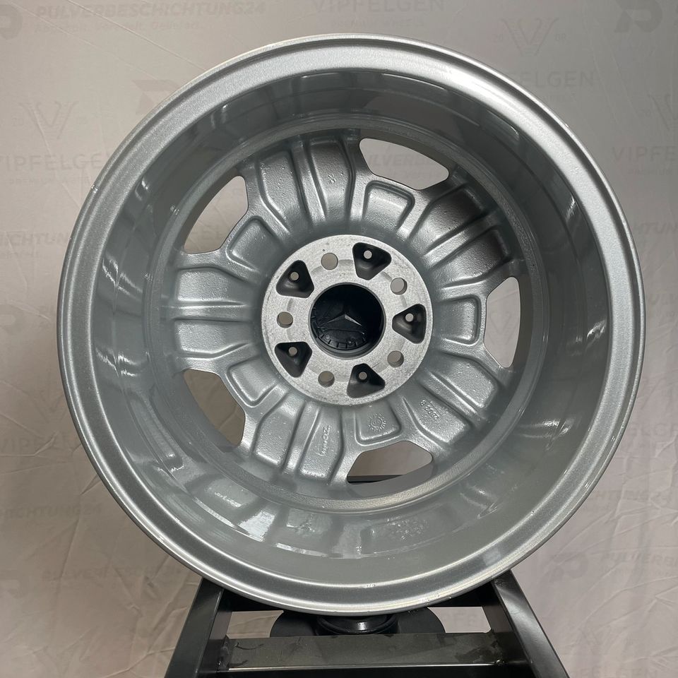 Original 15 inch Mercedes E-Class W124 8-hole alloy wheels rims silver