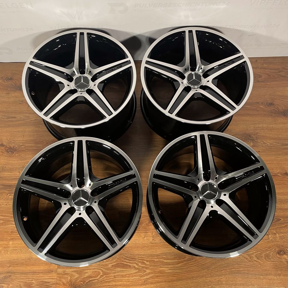 Originale 18 Zoll Mercedes CLS C219 W219 AMG Grand Edition Alufelgen Felgen Leichtmetallfelgen schwarz mit glanzgedrehter Front (weitere Farben möglich)