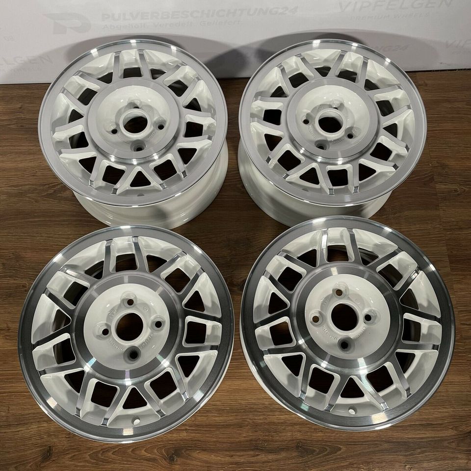 Originale 14 Zoll VW Golf 1 2 AVUS Snowflake Alufelgen Felgen Leichtmetallfelgen weiß glanzgedreht (weitere Farben möglich)