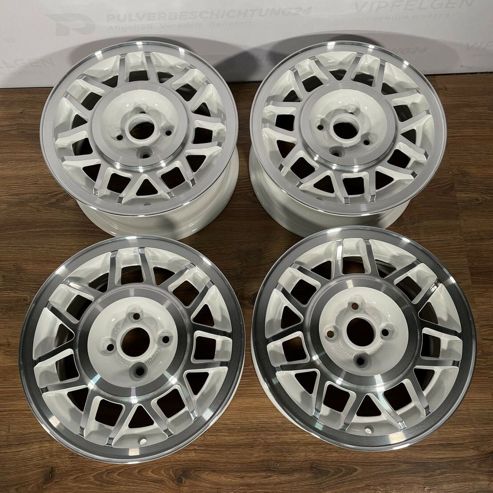 Originale 14 Zoll VW Golf 1 2 AVUS Snowflake Alufelgen Felgen Leichtmetallfelgen weiß glanzgedreht (weitere Farben möglich)