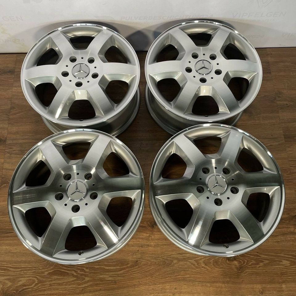 Originale 18 Zoll Mercedes G-Klasse W463 Alufelgen Felgen Leichtmetallfelgen Silber mit glanzgedrehter Front (andere Farben möglich)