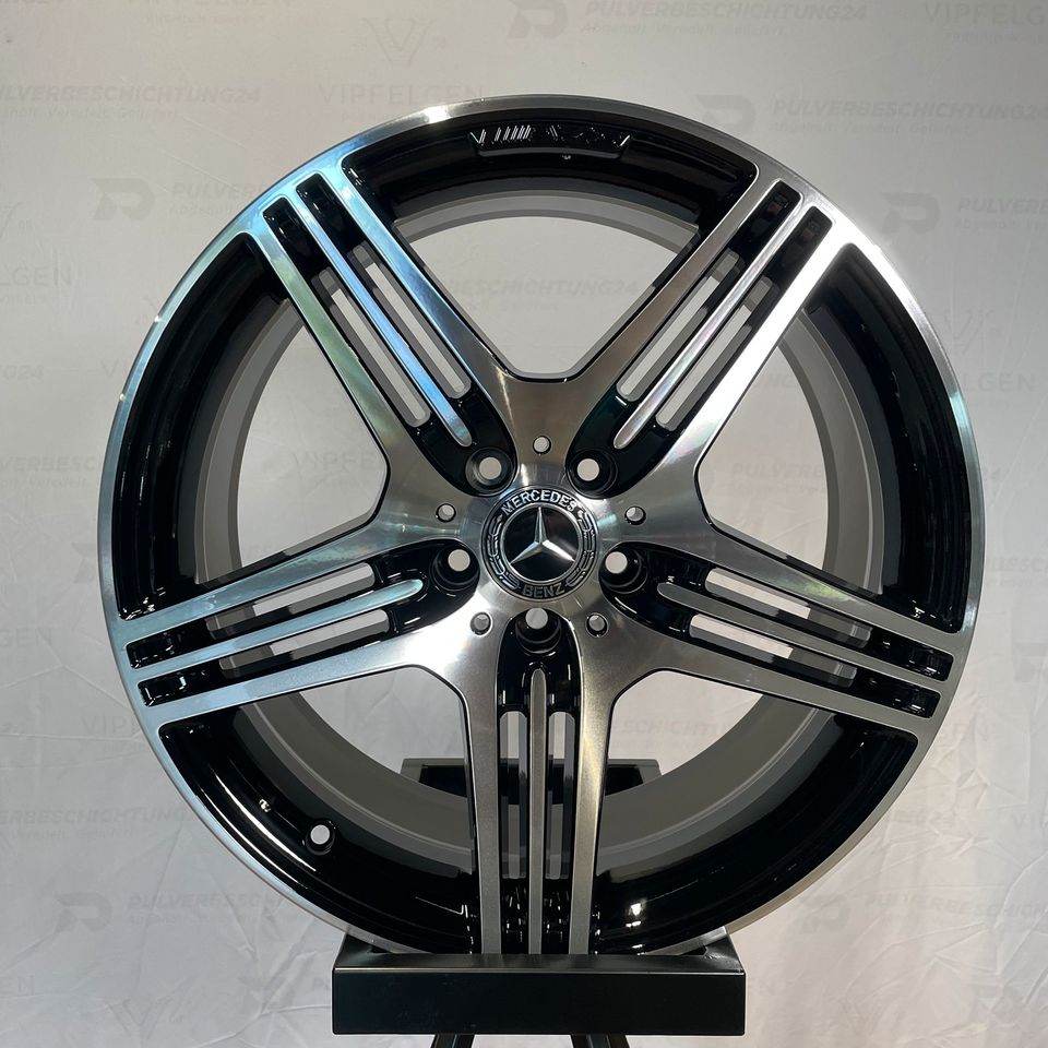 Originale 19 Zoll AMG Mercedes CLS C219 W219 Alufelgen Styling VII Felgen Leichtmetallfelgen schwarz glänzend mit glanzgedrehter Front (weitere Farben möglich)