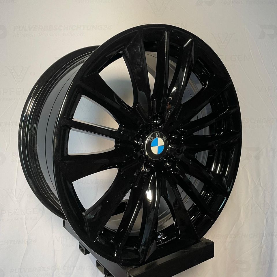 Originale 19 Zoll BMW 5er F10 Styling 332 W-Speiche Alufelgen Felgen Leichtmetallfelgen schwarz glänzend (weitere Farben möglich)