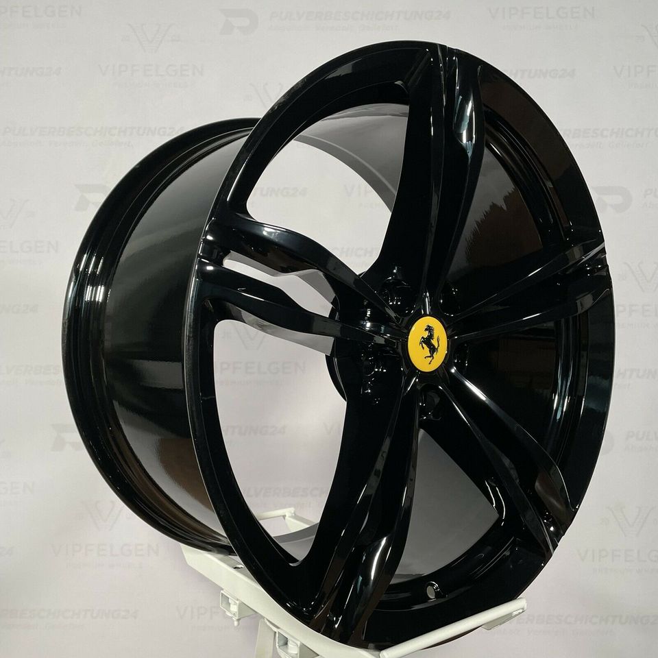 Originale 20 Zoll Ferrari GTC4 Lusso Alufelgen Felgen Leichtmetallfelgen 328456 328457 schwarz glänzend (weitere Farben möglich)