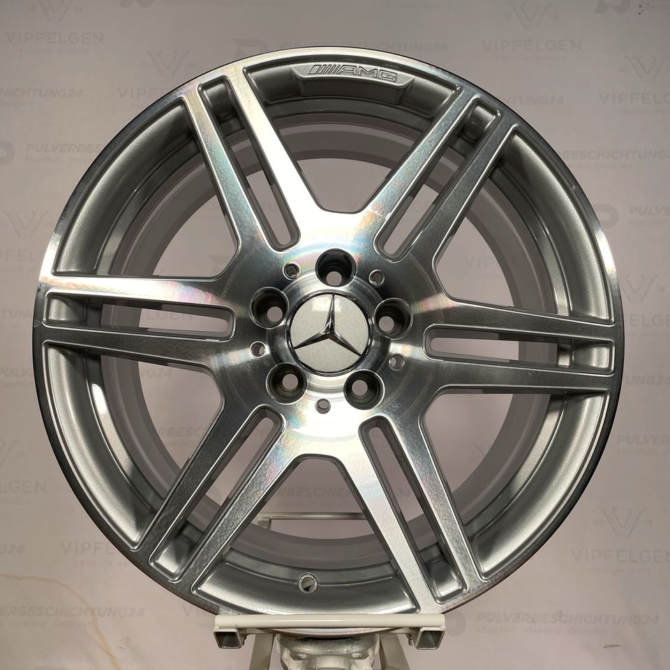 Originale 18 Zoll AMG Mercedes E-Klasse W212 S212 Alufelgen Felgen Leichtmetallfelgen silber glänzend mit glanzgedrehter Front (weitere Farben möglich)