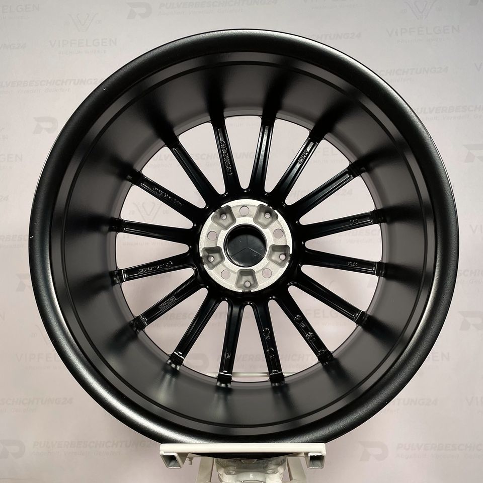 Originale 19 Zoll Mercedes C-Klasse W204 C63 AMG Performance Alufelgen Felgen Leichtmetallfelgen schwarz matt mit glanzgedrehtem Rand (weitere Farben möglich)