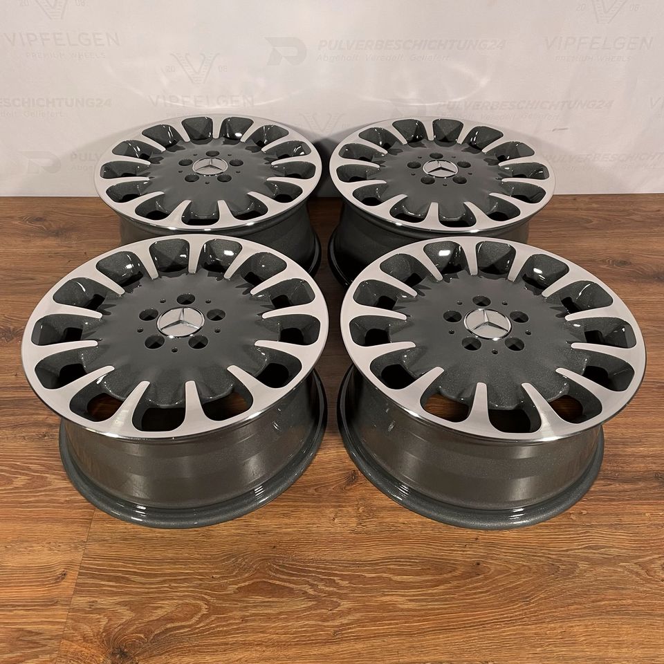 Originale 17 Zoll Mercedes E-Klasse W211 Yilduz Alufelgen Felgen Leichtmetallfelgen anthrazit mit glanzgedrehter Front (weitere Farben möglich) 