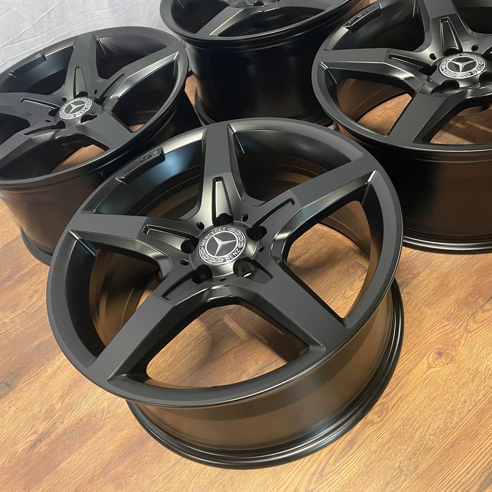 Originale 19 Zoll AMG Mercedes SL R231 W231 Alufelgen schwarz Alufelgen Felgen Leichtmetallfelgen schwarz matt (weitere Farben möglich) 