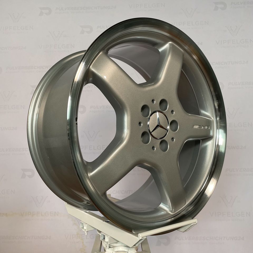 Originale 19 Zoll Mercedes CL C215 AMG Alufelgen Felgen Leichtmetallfelgen silber glänzend mit glanzgedrehtem Rand (weitere Farben möglich)