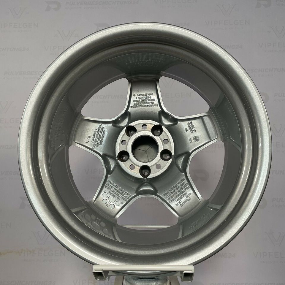 Originale 18 Zoll AMG Mercedes SL R129 Final Edition Alufelgen Felgen leichtmetallfelgen silber glänzend mit glanzgedrehtem Bett (weitere Farben möglich)