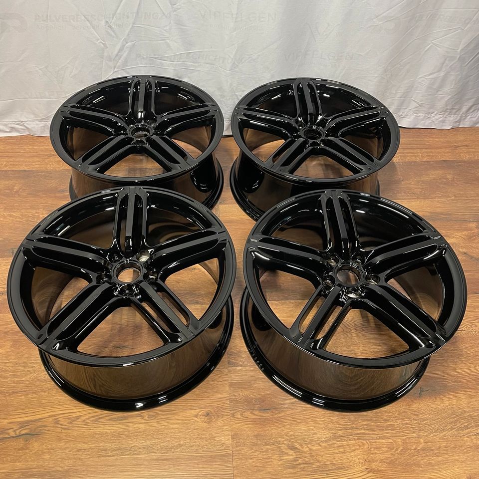 Originale 18 Zoll Audi A3 S3 8P Segment Alufelgen 5x112 Felgen Leichtmetallfelgen Schwarz glänzend (weitere Farben möglich) 