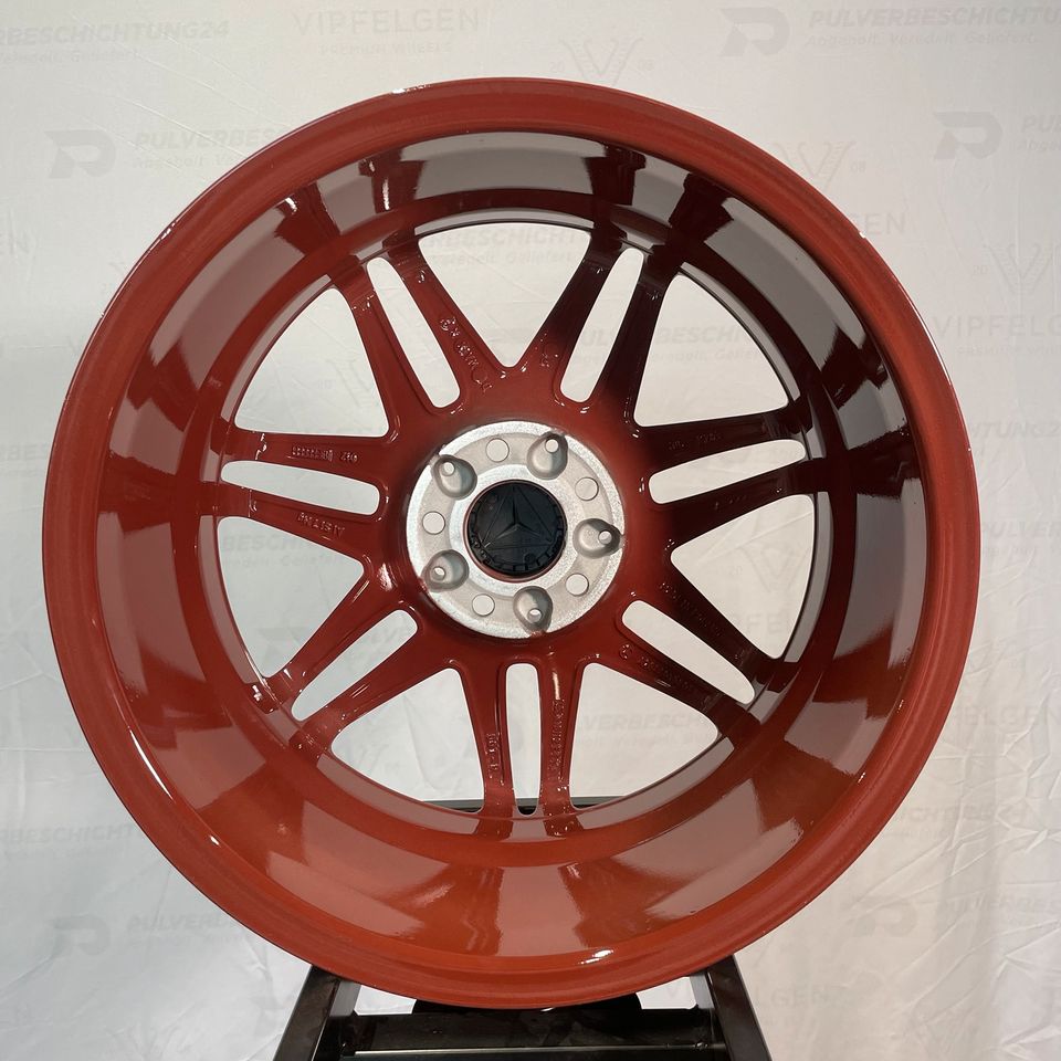 Originale 19 Zoll AMG Mercedes V-Klasse W447 Vito Viano Alufelgen Felgen Leichtmetallfelgen colonial red mit glanzgedrehter Front (weitere Farben möglich)