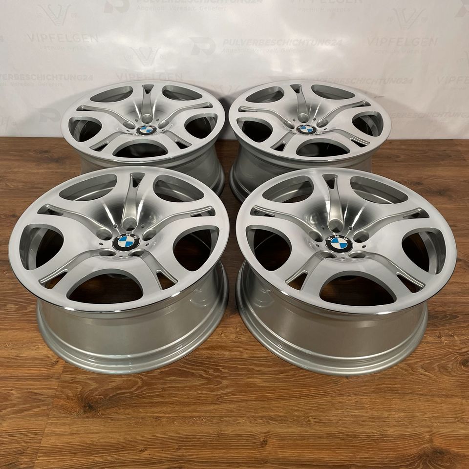 Originale 19 Zoll BMW 6er E63 E64 Styling 92 Sternspeiche Alufelgen Felgen Leichtmetallfelgen silber mit glanzgedrehter Front (weitere Farben möglich)