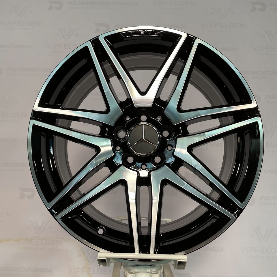 Originale 19 Zoll AMG Mercedes E-Klasse W212 Alufelgen 8,5J + 9,5J Felgen Leichtmetallfelgen schwarz glanzgedreht (weitere Farben möglich)