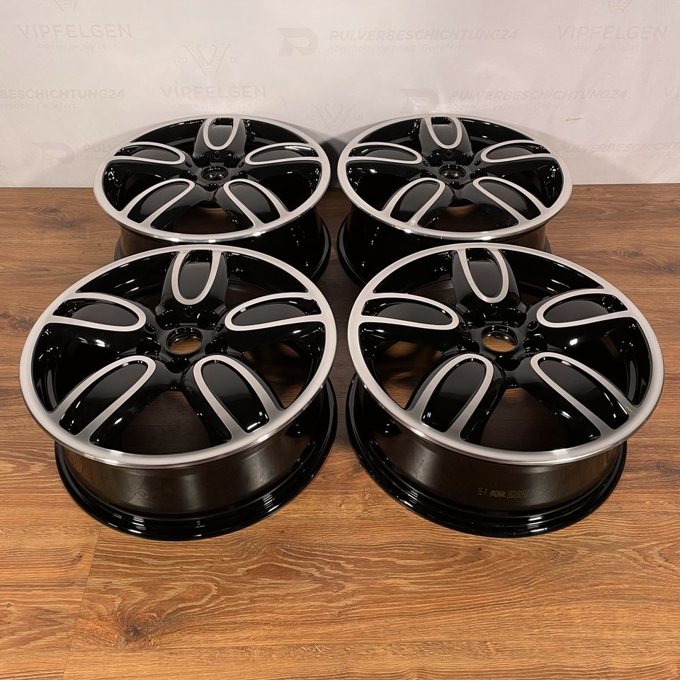 Originale 18 Zoll Mini F55 F56 F57 JCW Cup Spoke 563 Alufelgen Felgen Leichtmetallfelgen schwarz mit glanzgedrehter Front (weitere Farben möglich)