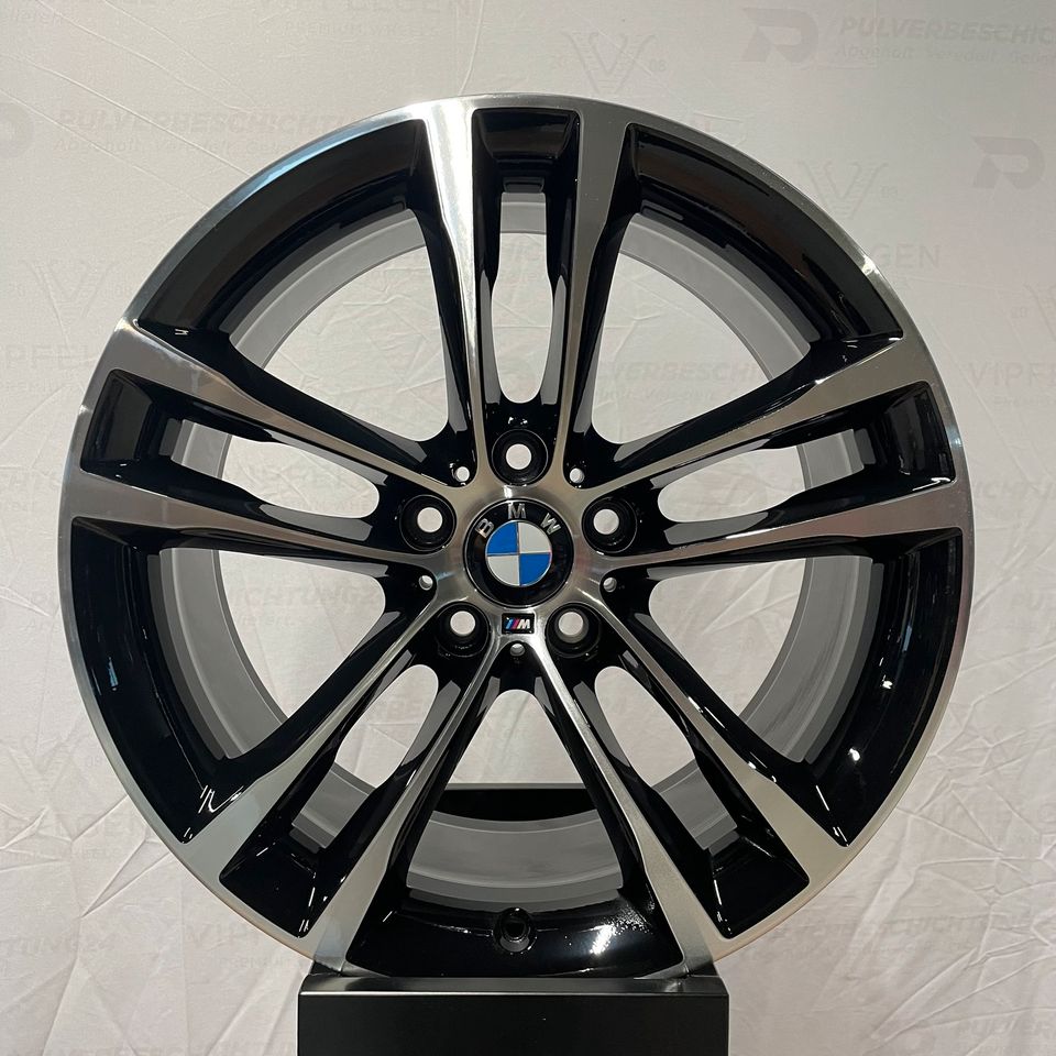 Originale 19 Zoll BMW 3er GT F34 Styling M598 Alufelgen Felgen Leichtmetallfelgen schwarz mit glanzgedrehter Front (weitere Farben möglich)