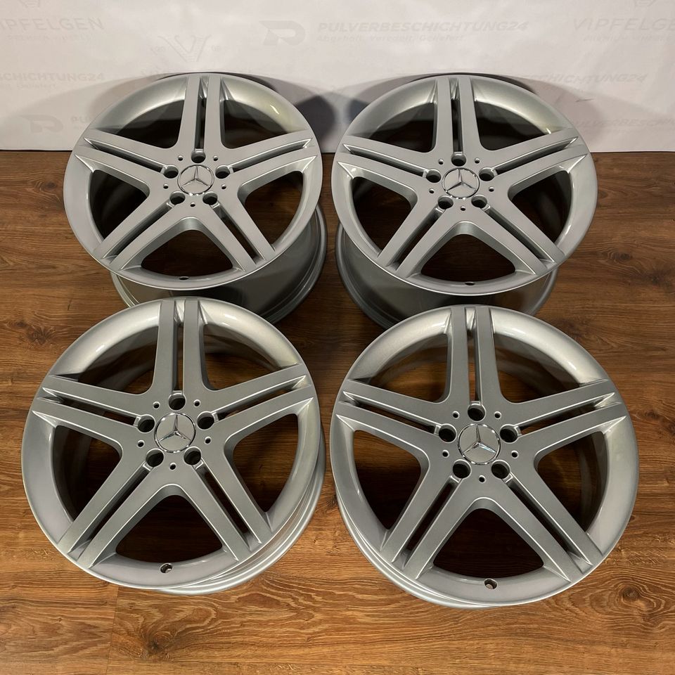 Originale 19 Zoll Mercedes SL R230 W230 Alufelgen 8,5J + 9,5J Felgen Leichtmetallfelgen silber glänzend mit montierter und gewuchteter Sommerbereifung Continental 255/35 R19 und 285/30 R19 (weitere Farben möglich)