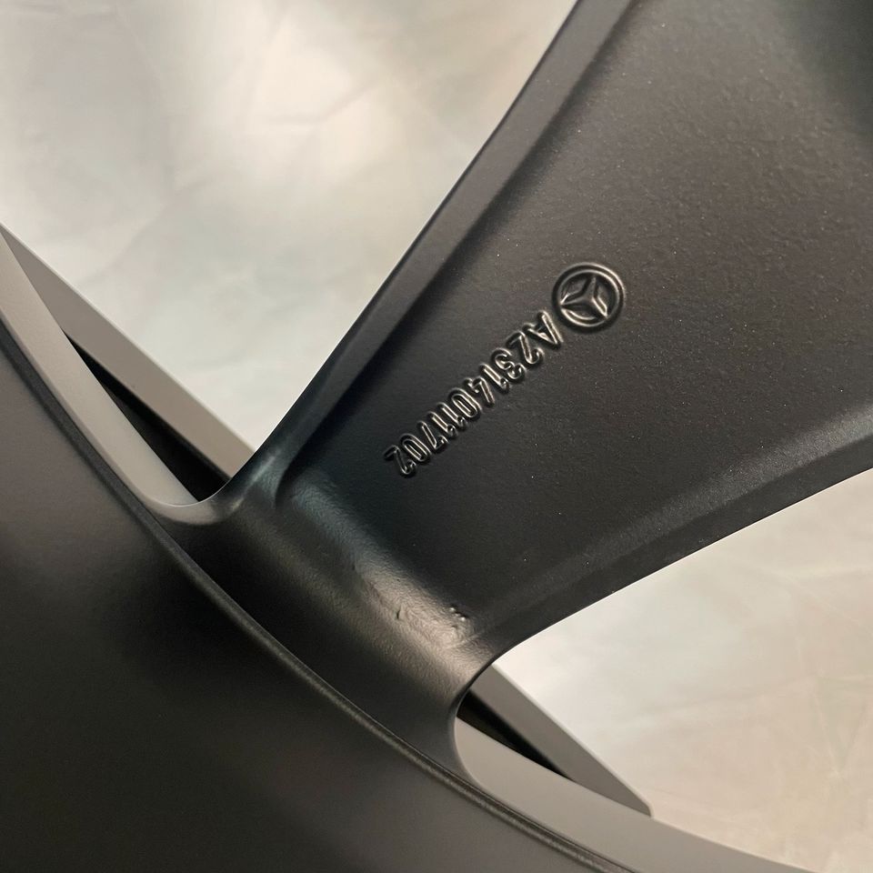 Originale 19 Zoll AMG Mercedes SL R231 W231 Alufelgen Felgen Leichtmetallfelgen schwarz matt mit glanzgedrehtem Rand (weitere Farben möglich)
