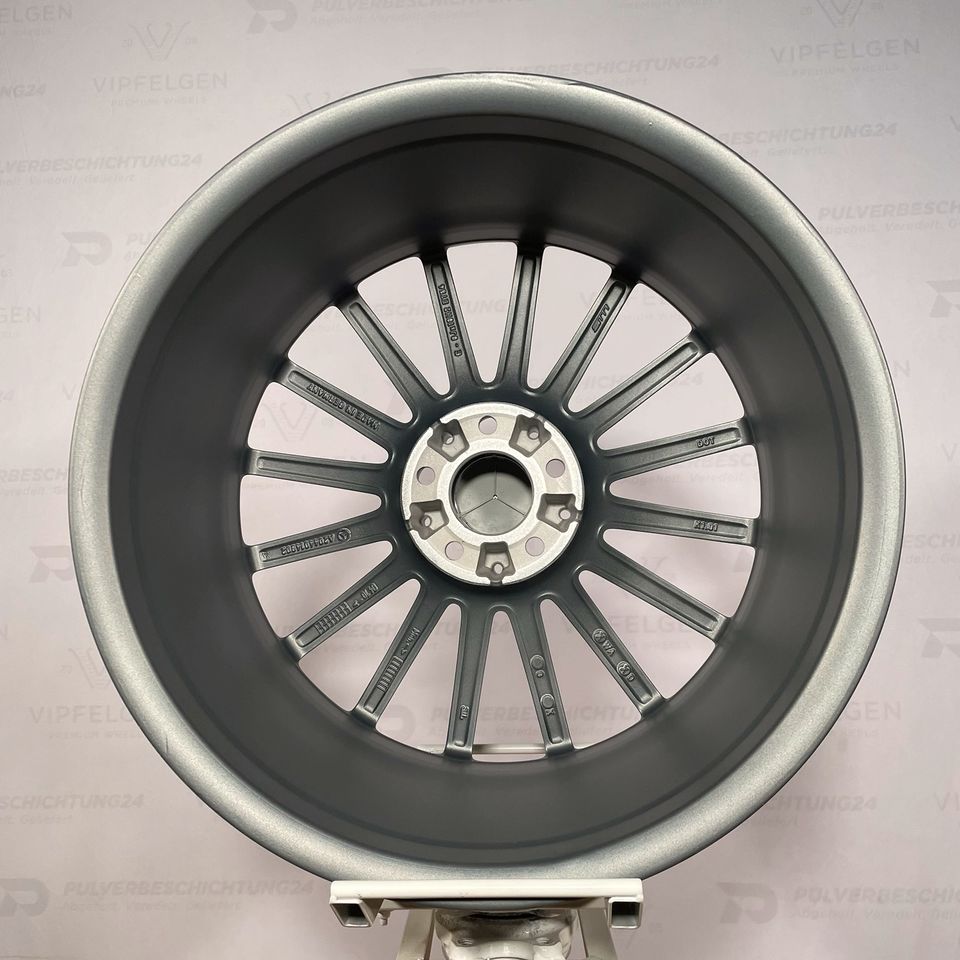 Originale 19 Zoll Mercedes C-Klasse W204 C63 AMG Performance Alufelgen Felgen Leichtmetallfelgen Himalaya grau matt mit CNC glanzgedrehtem Rand (weitere Farben möglich)