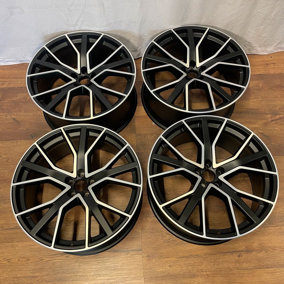 Originale 21 Zoll Audi RS6 4G C7 Competition Alufelgen Felgen Leichtmetallfelgen schwarz matt mit glanzgedrehter Front (weitere Farben möglich)