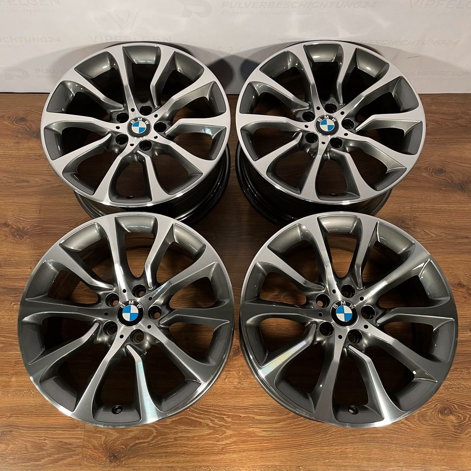 Originale 19 Zoll BMW Styling 453 Turbinenspeiche 5er F10 Leichtmetallfelgen Alufelgen Felgen anthrazit mit glanzgedrehter Front (weitere Farben möglich)